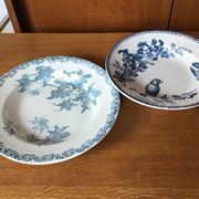 9 hollow plates Iron Earth thistles L.G Righi blue ink