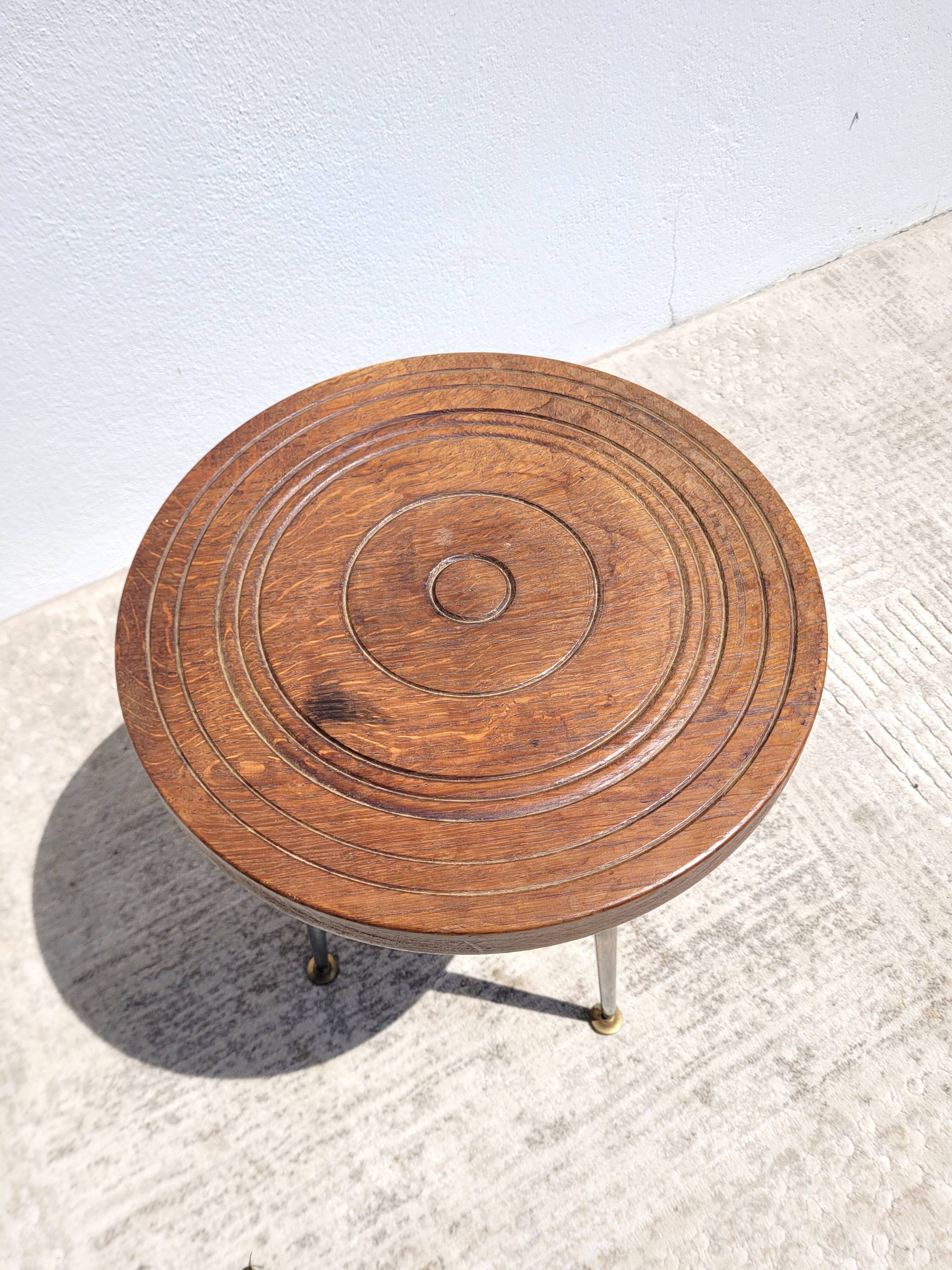 Small vintage pedestal table