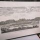Gravure ancienne architecture et jardin