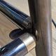 Vintage Italian design console in brass and smoked glass