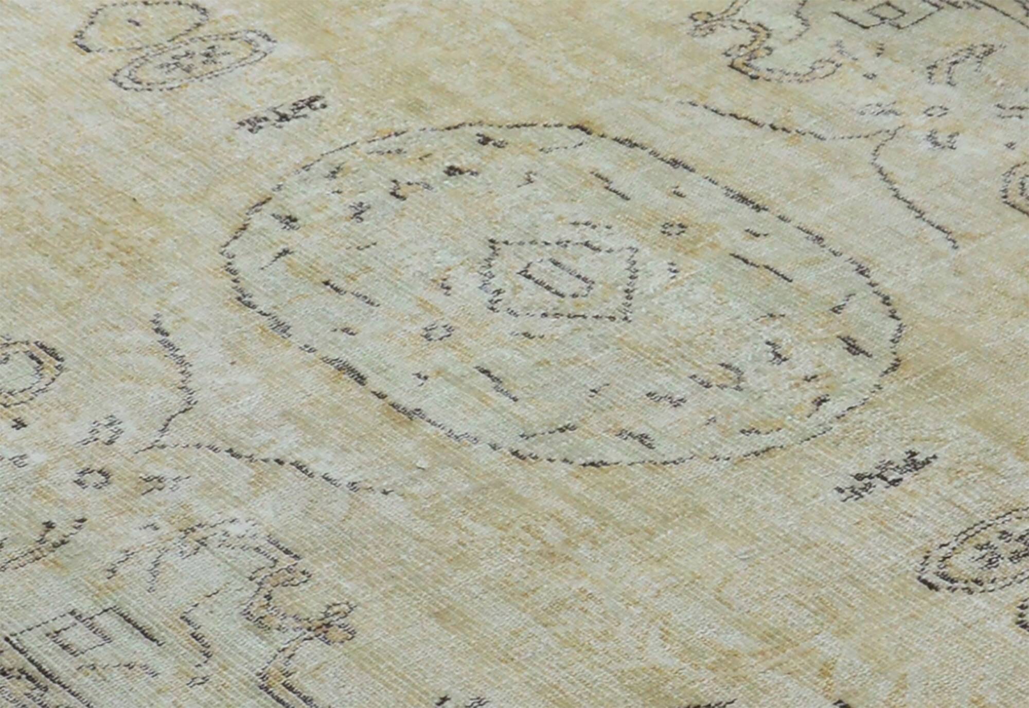 Turkish Anatolian Handmade Vintage Rug 253 cm x 175 cm