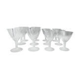 Crystal wine and water glasses