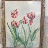 Tableau de fleurs vintage