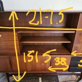 Large Scandinavian Sideboard in Teak - Vintage