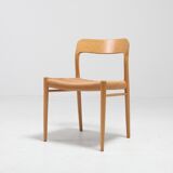 Modern Scandinavian oak chairs by N.O. Muller for J.L. Mollers 1970s