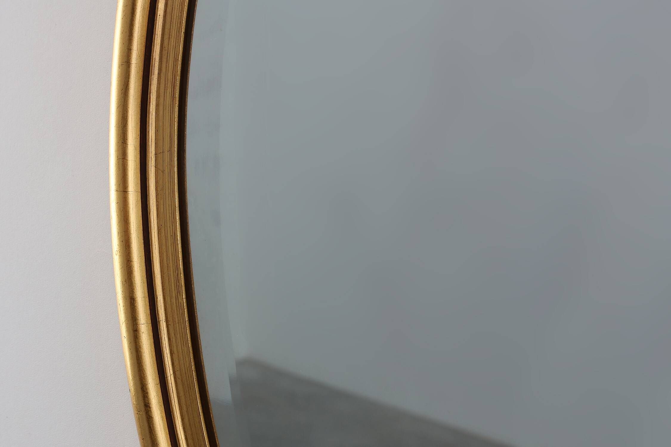 20th century Louis XVI style mirror in gilded wood, France