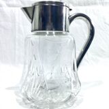 Crystal and silver-plated jug