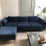 Velvet corner sofa