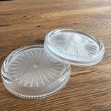 2 glass bottle bottom verlis frosted effect - bottle coaster 1930