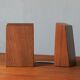 Mid-century bookends in teak, 1950s, set of 2