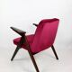 Burgundy Raspberry Bunny Armchair by Józef Chierowski