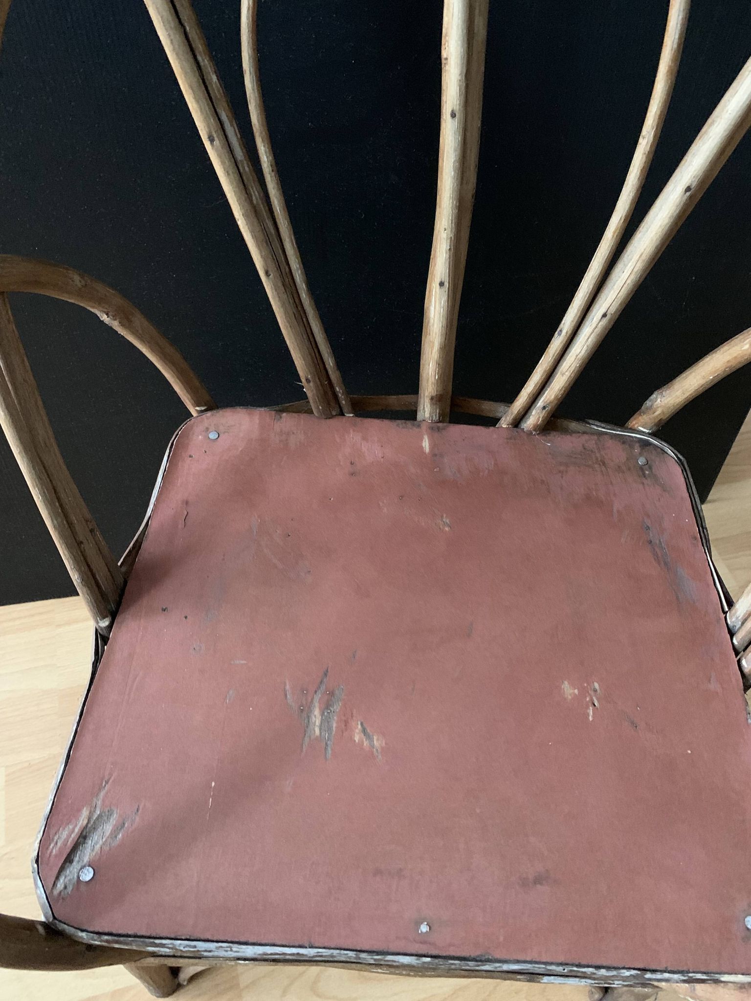 Fauteuil chaise en rotin osier enfant vintage