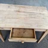 Renovated Parisian desk in solid wood with drawer