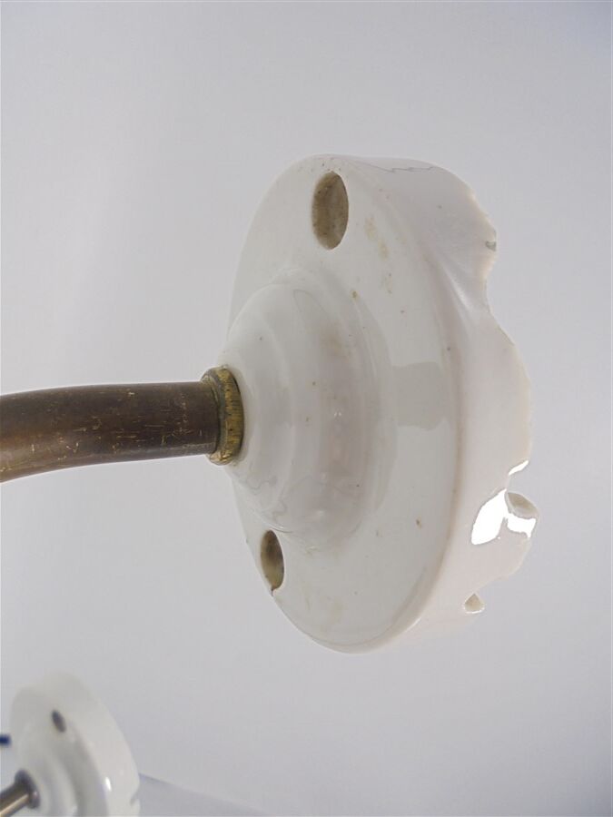 Pair of opaline wall lamps