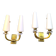 Pair of Art-Déco bronze & opaline sconces from Maison Lunel, France, 1950