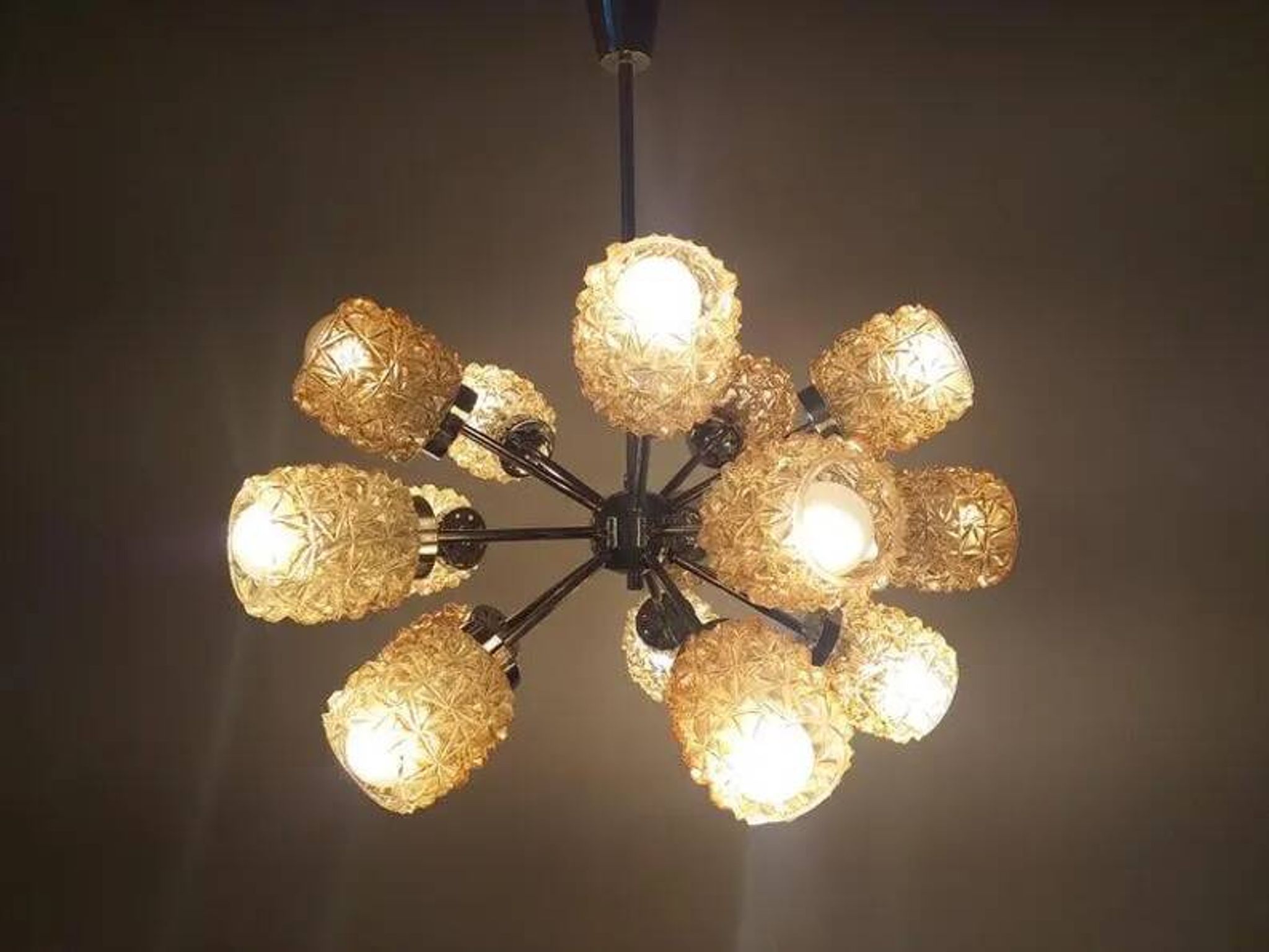 Midcentury Atomic Sputnik Chandelier, Germany, 1970s