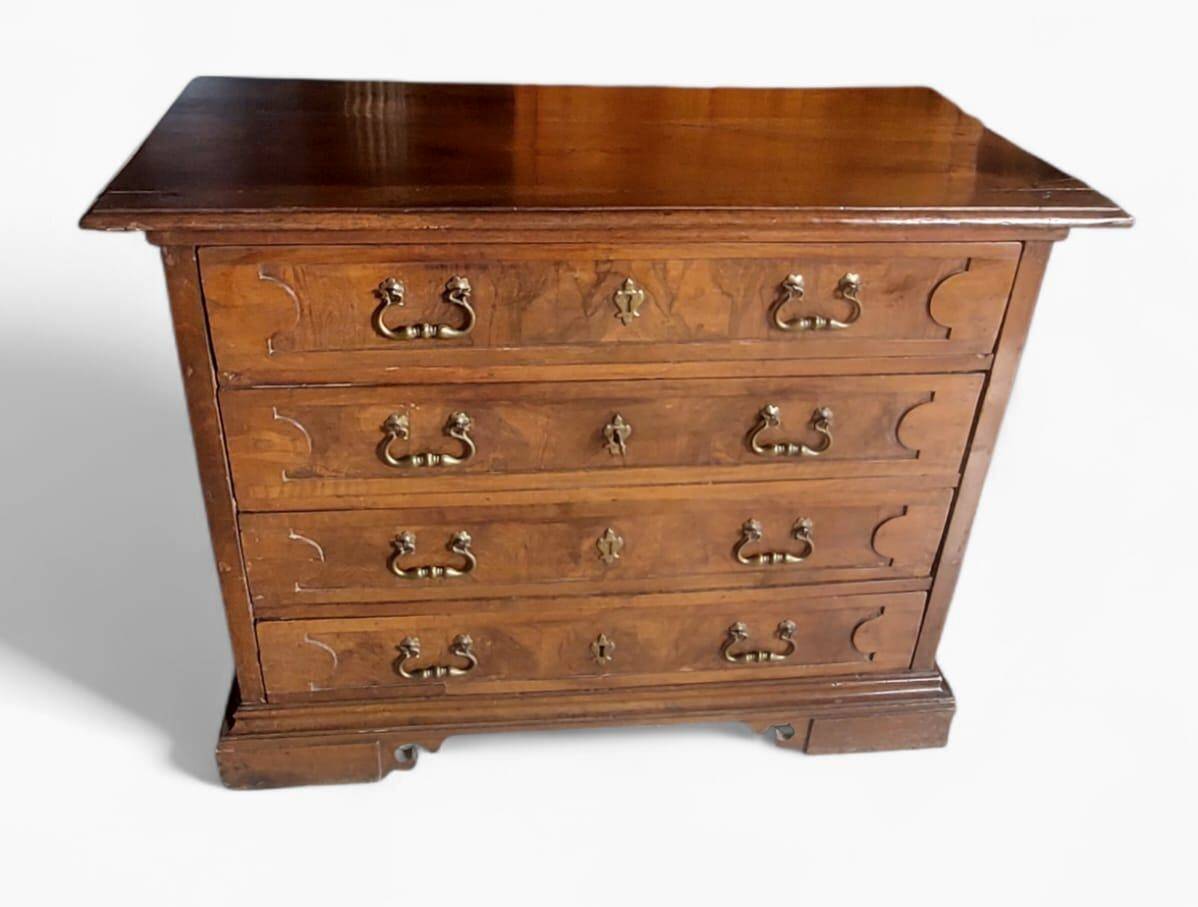 17th-century walnut antique chest of drawers