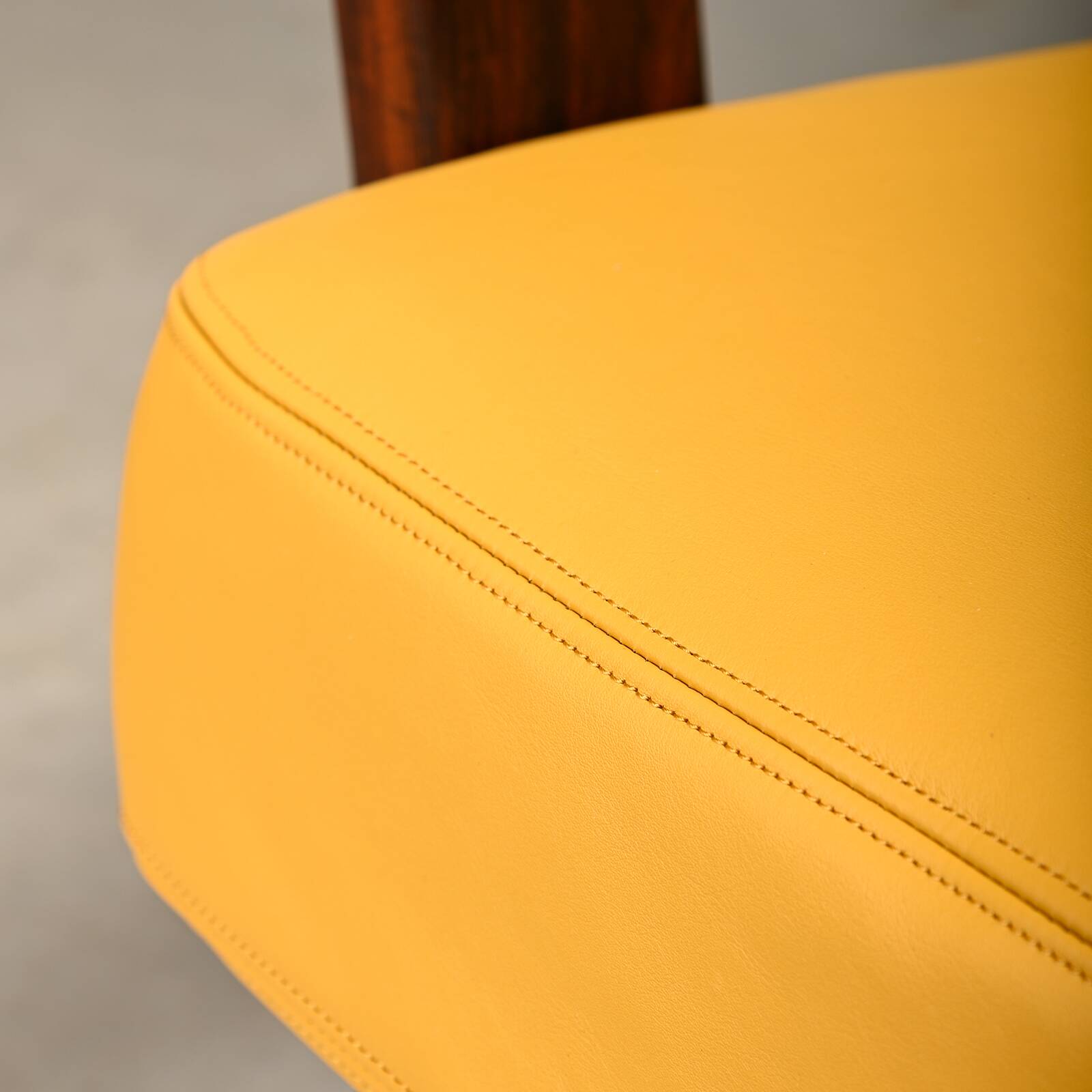 Brazilian Lounge Chair in Rosewood and Ochre Leather