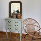 Commode arbalète verte céladon
