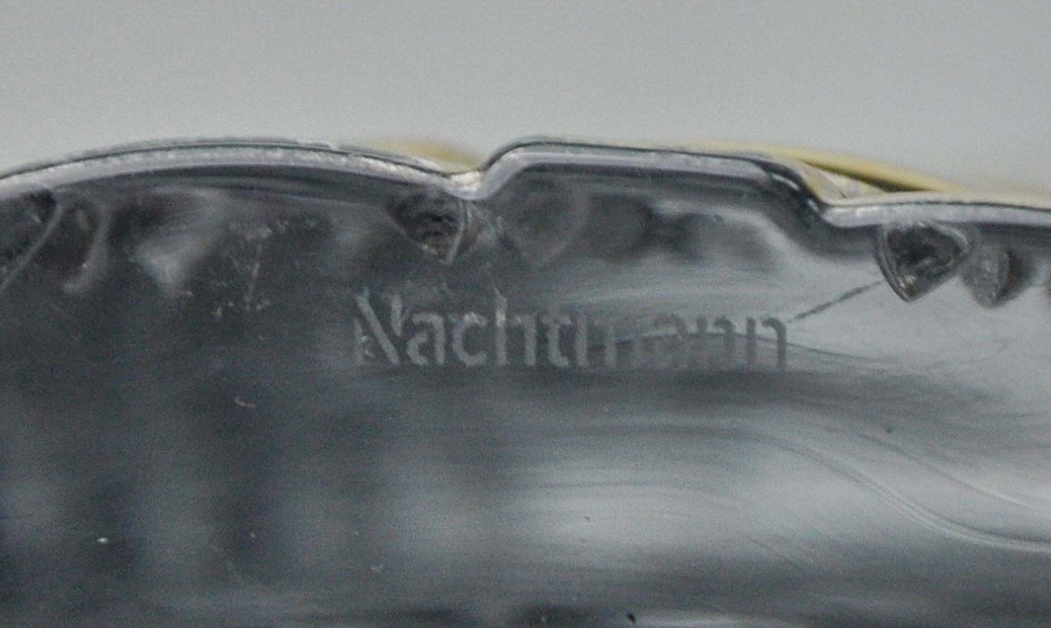 Golden Bamboo effect glass vase by Nachtmann, Germany, 1980