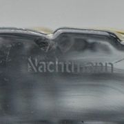 Golden Bamboo effect glass vase by Nachtmann, Germany, 1980