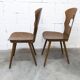 Paire de chaises Baumann modèle Gentiane 1960