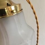 Pendant light globe art deco in frosted glass