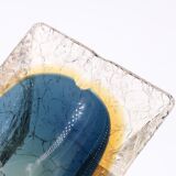 Cendrier en verre craquelé de Murano, Italie années 70