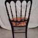 Chaise Napoléon III en bois noirci