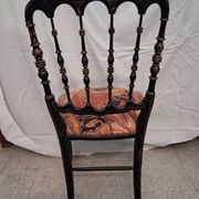 Chaise Napoléon III en bois noirci
