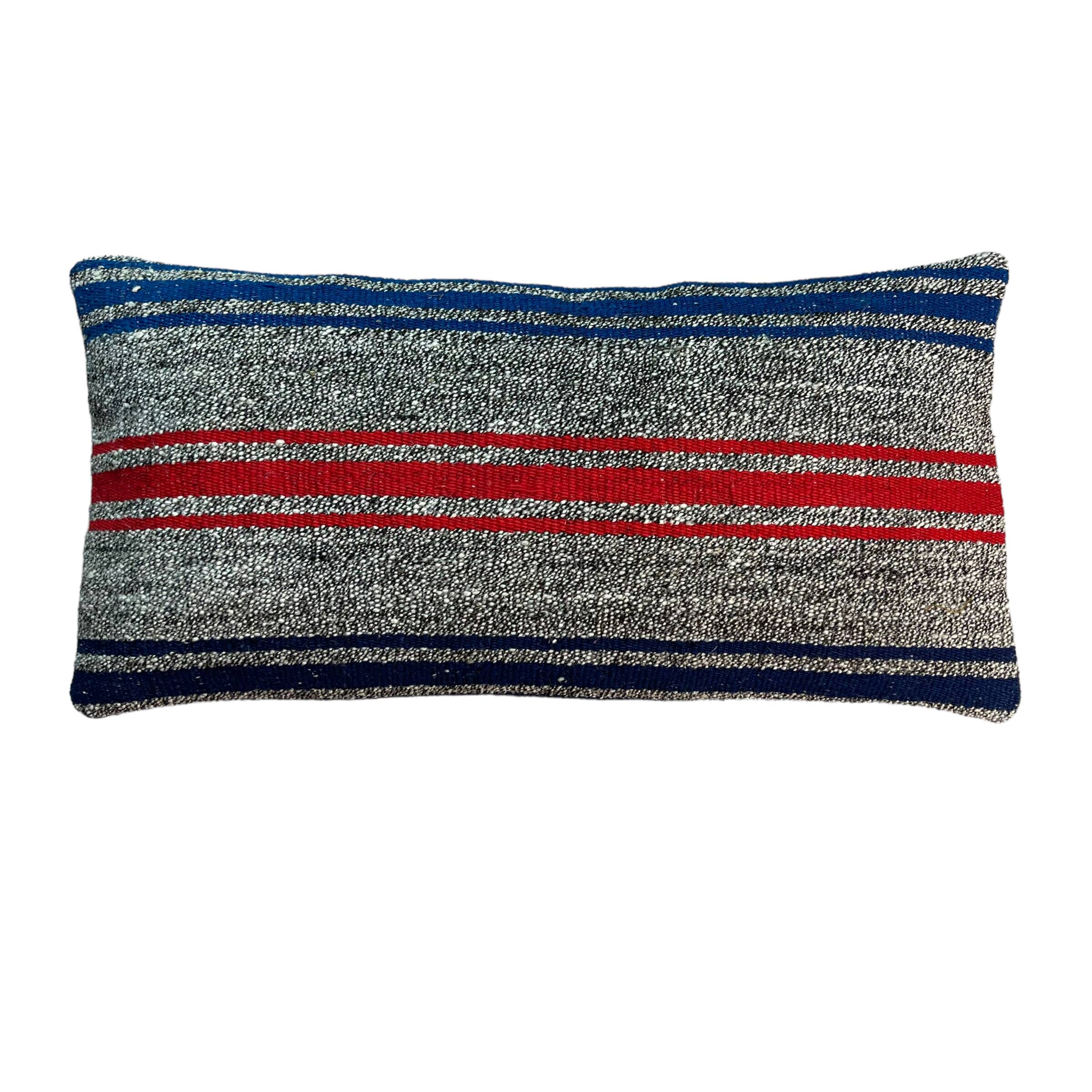 Housse de coussin kilim turc vintage, 30 x 60 cm