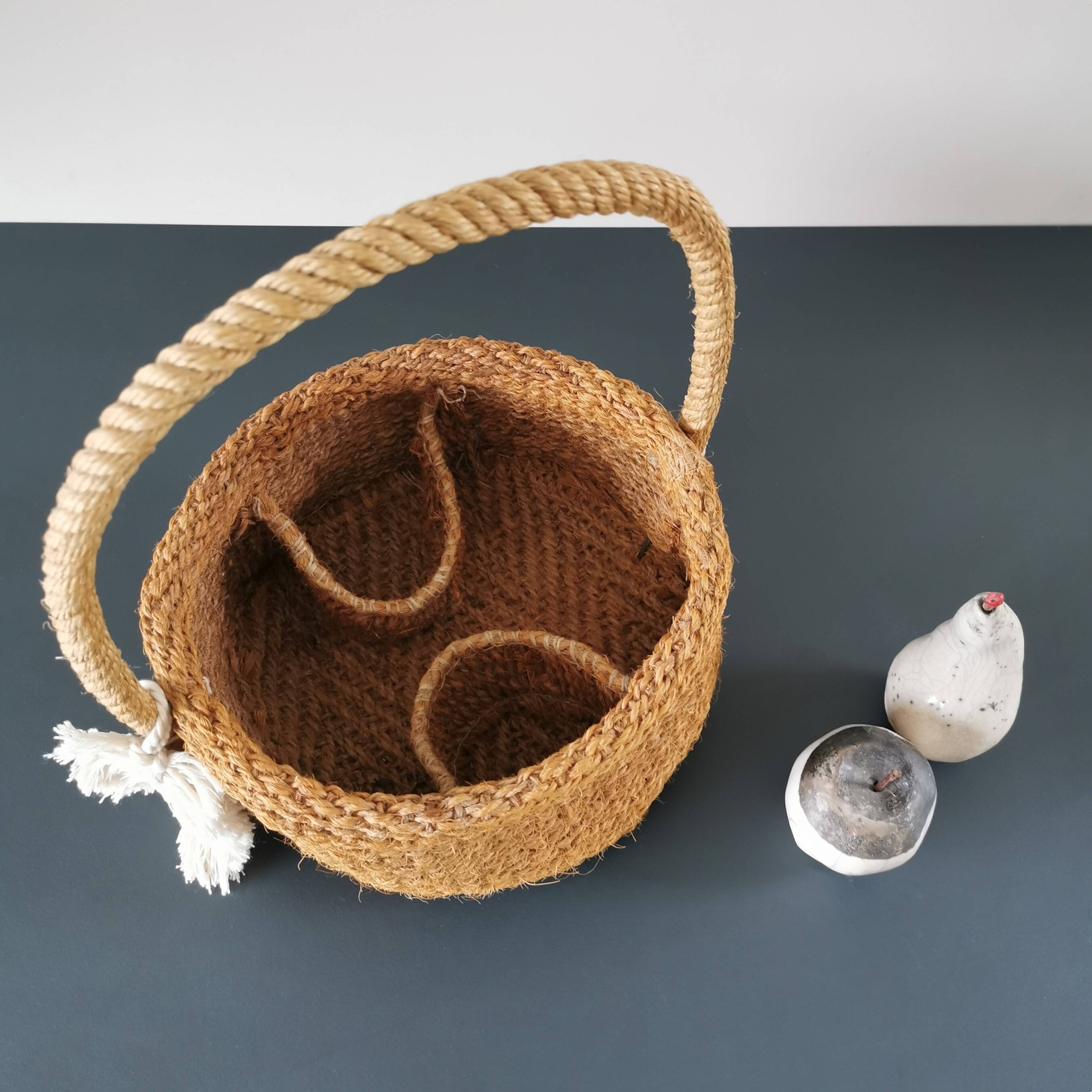 Coconut fiber basket