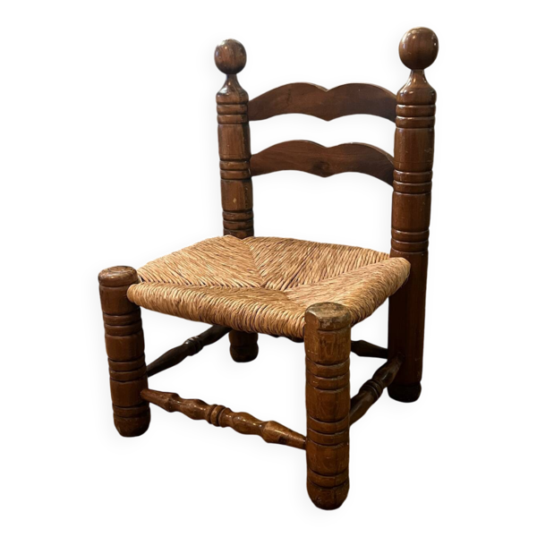 Chaise basse brutaliste 1970