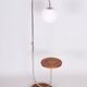 Bauhaus Adjustable Floor Lamp in Walnut and Chrome attributed to R. Slezák, Czech, 1930s
