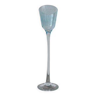 Collectible irregular blown stemmed glass
