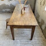 Pine and oak + walnut farmhouse table 1950