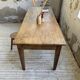Pine and oak + walnut farmhouse table 1950