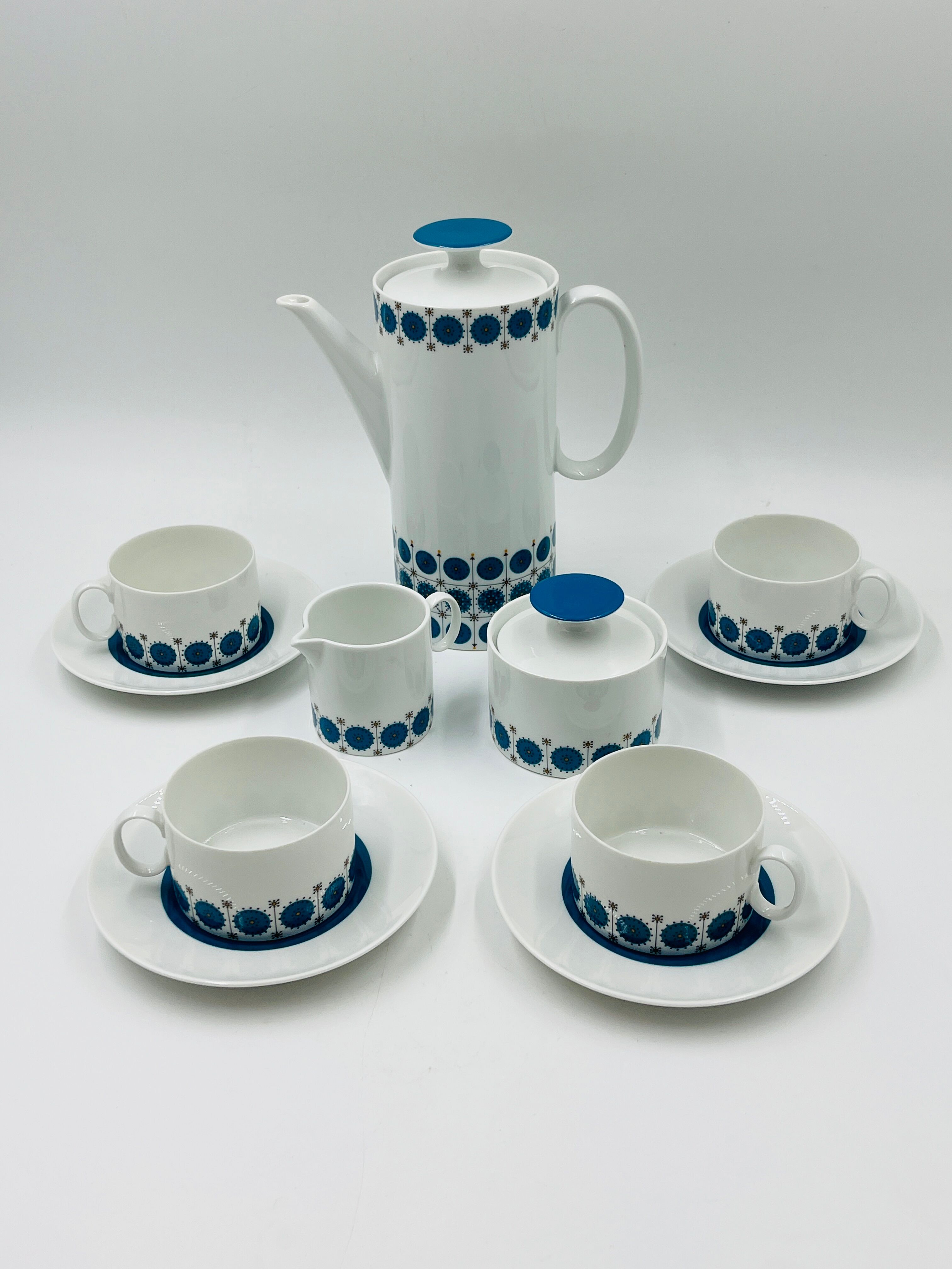 Service Café Porcelaine Thomas Germany Medaillon 70s