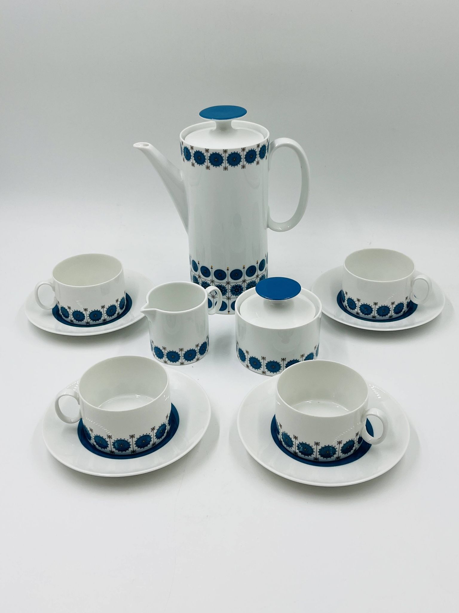 Service Café Porcelaine Thomas Germany Medaillon 70s