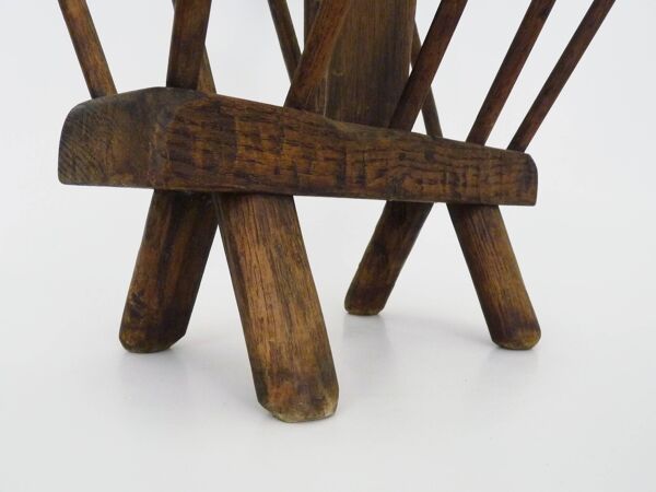 Porte- revues brutaliste en bois des années 1950