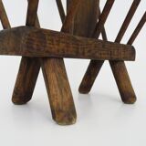 Porte- revues brutaliste en bois des années 1950