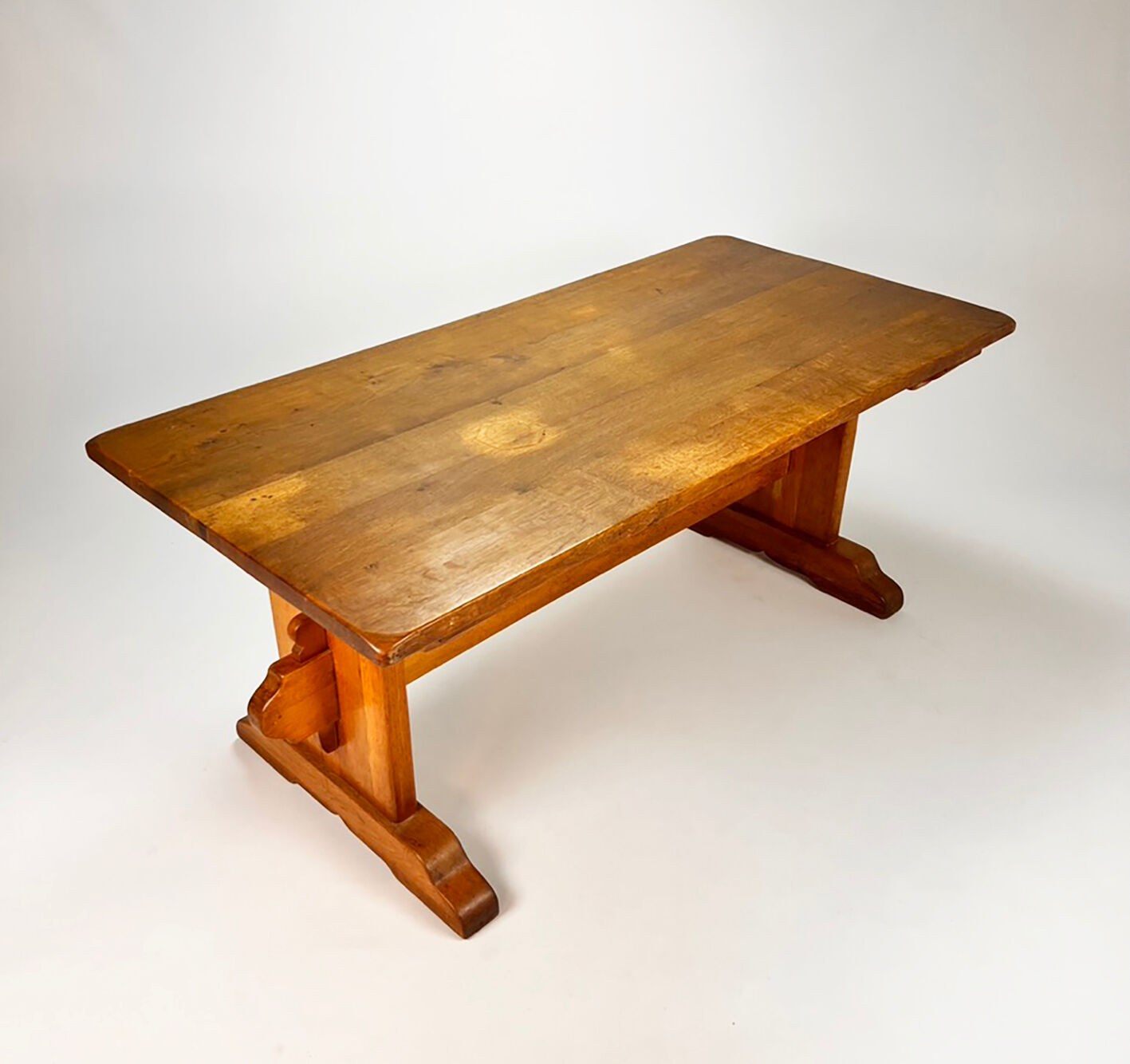 Mid Century Oak Monastery Table, 1960s