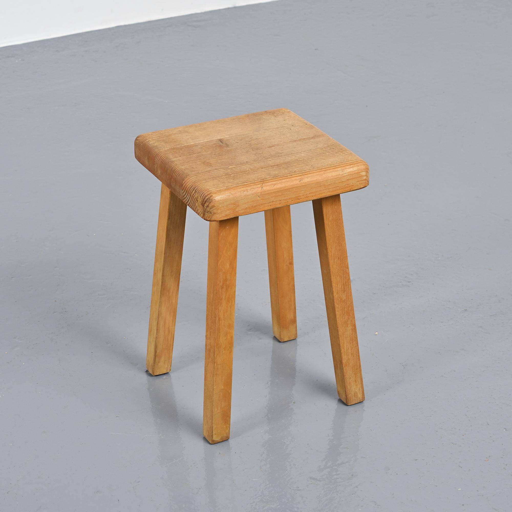 Tabouret vintage par Charlotte Perriand, Les Arcs, France