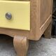 Chiffonnier art déco chêne brut et jaune
