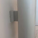 Pair of vintage cylindrical wall lights, matt white metal, Germany Erco 1976