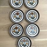 Set of 7 Langley "Mayflower" Dinner Plates - Made in England