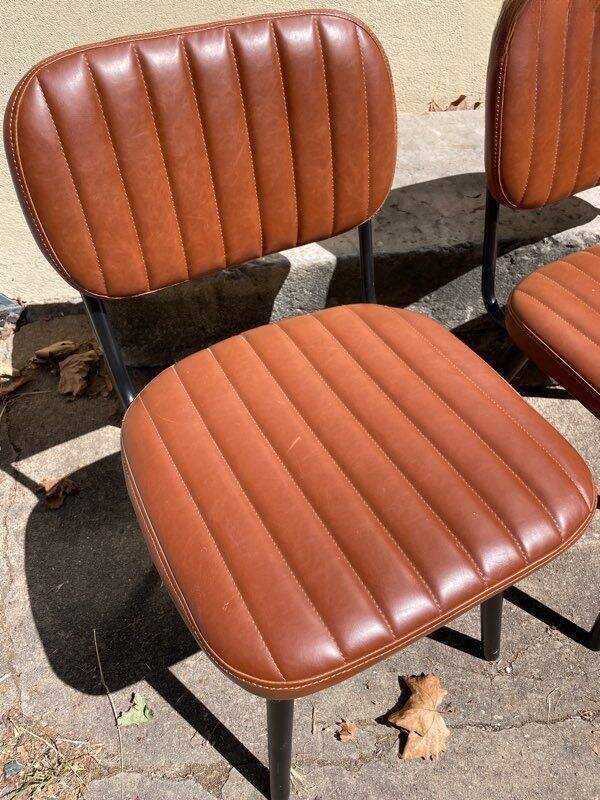 Super comfortable faux leather chairs