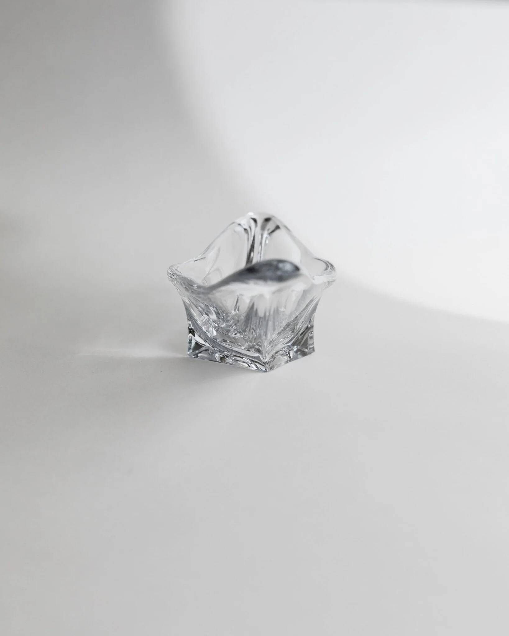 Clear Murano Glass Bowl by Richard Ginori, Heavy Art Glass, 1970s Italian Mid-Century Design