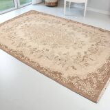 Beige Handknotted Oushak Rug sku 1105