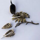 Bronze sunflower ashtray, Spain, 1950s